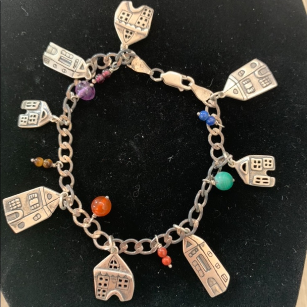 STERLING SILVER charm Bracelet NWOT